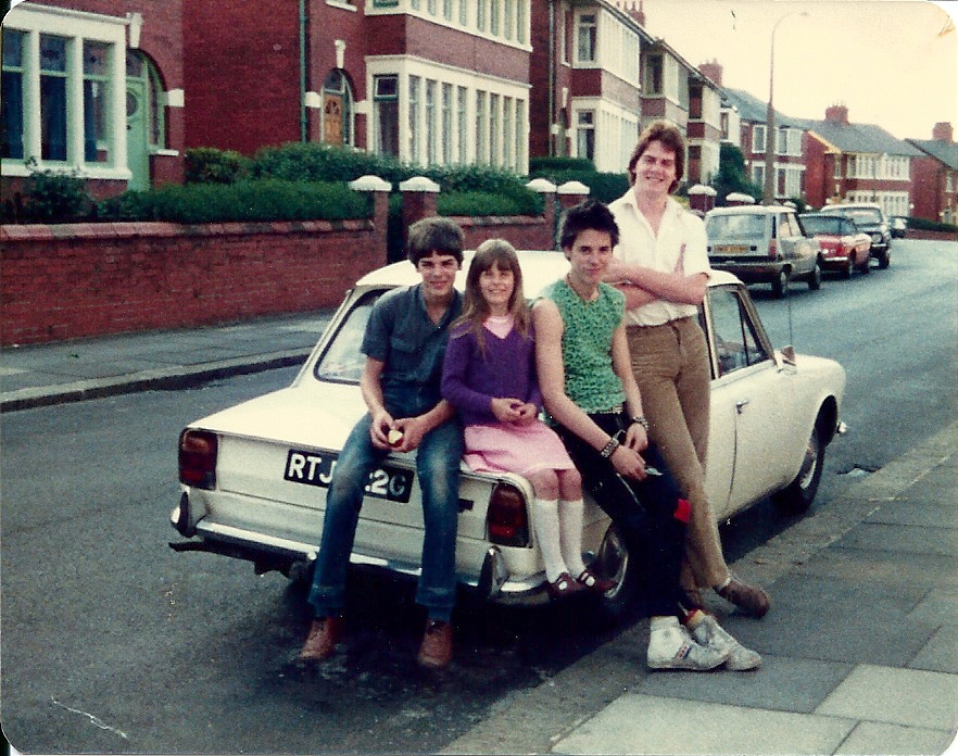 8) Me with Michael, Stephen &amp; Julia on our Triumph 2000 RTJ322G 1979