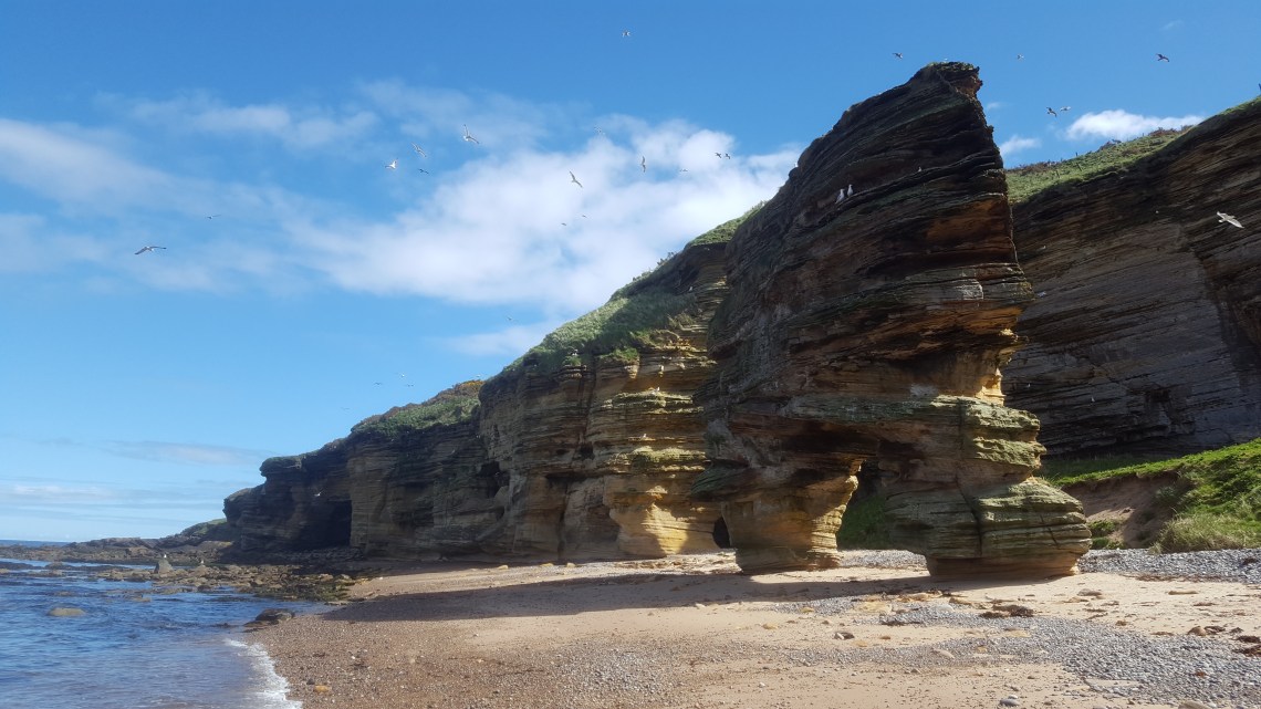 Sculters Cave beach Lossiemoiuth Scotland 27.04.18 20180427_130830 copy